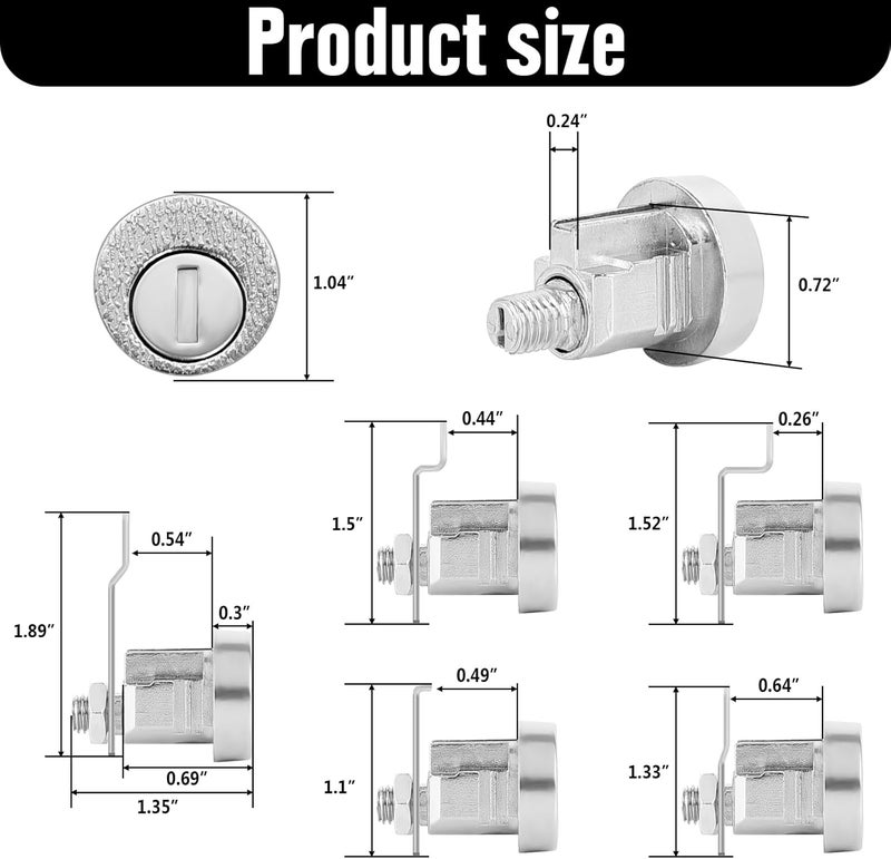 Funnytek Mailbox Lock Replacement C9100, National Mailbox Lock Compatible with L-1172C Cluster Mailbox with 3 Keys, Nickel Finish (1 Pack) - Image 2